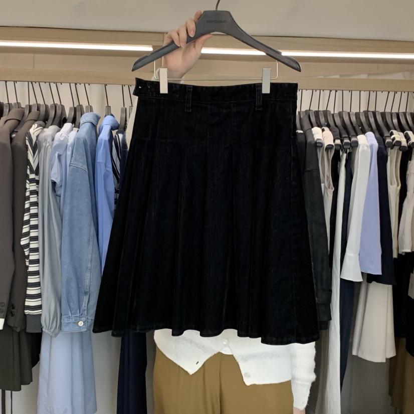 OBJET韓國㊣直郵東大門代購女裝新品25春夏人氣短裙天鵝絨百褶love us u/OBJET短裙