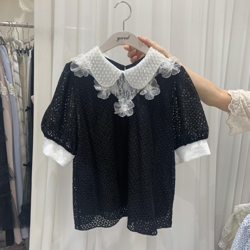 YARD韓國直郵㊣東大門實拍女裝新品休閑人氣熱賣襯衫蕾絲衫YARD襯衫/蕾絲衫