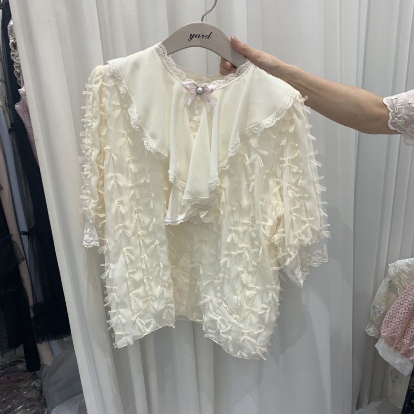 YARD直郵韓國代購㊣女裝新品休閑人氣時尚熱賣25春夏襯衫蕾絲衫YARD襯衫/蕾絲衫