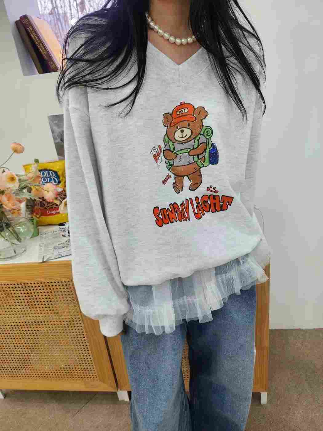LAYERING直郵韓國代購㊣女裝新品人氣推薦25春夏時尚休閑衛衣LAYERING衛衣