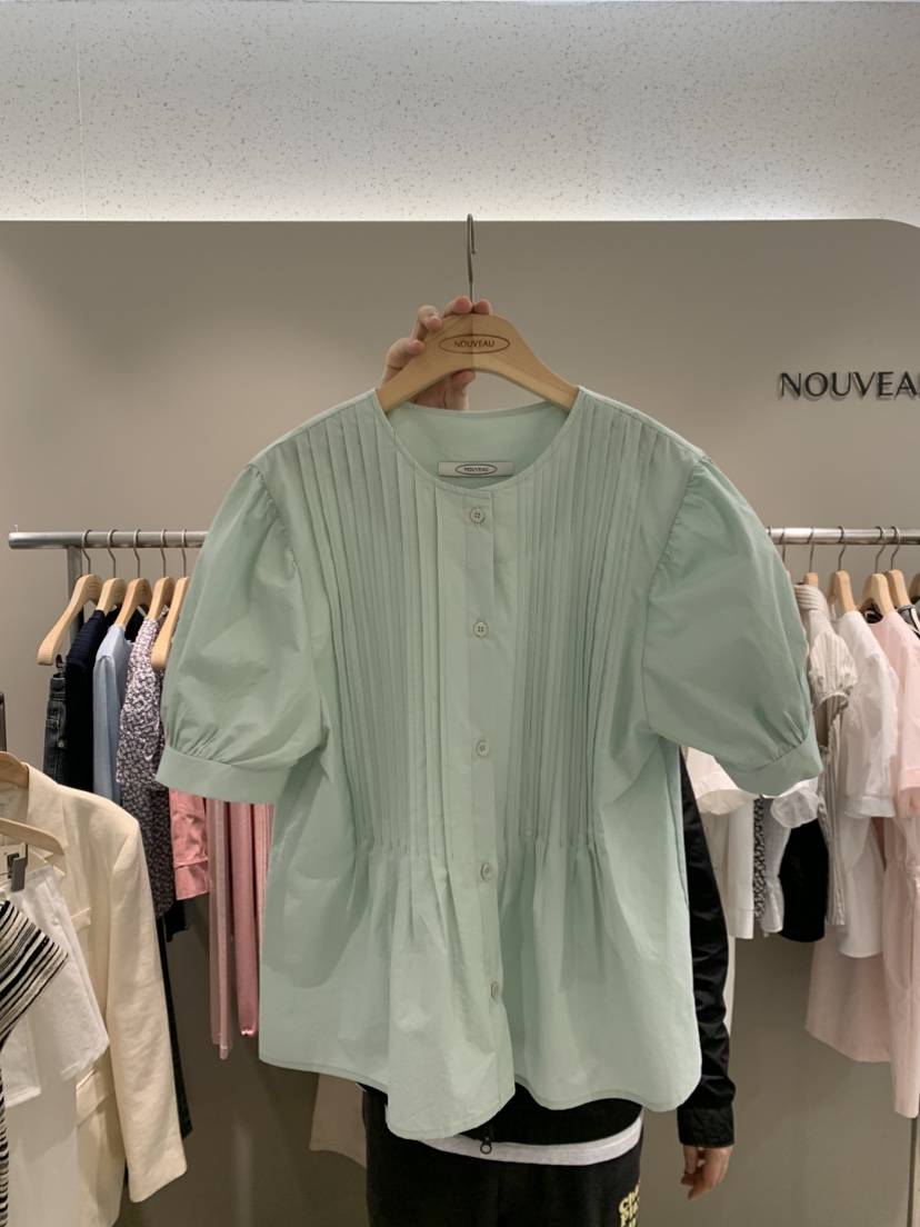 NOUVEAU韓國直郵㊣東大門實拍女裝新品時尚25春夏襯衫蕾絲衫NOUVEAU襯衫/蕾絲衫