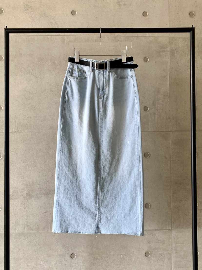 DAVICHI韓國直郵㊣女裝新品25春夏人氣職業熱賣時尚長裙腰帶DAVICHI長裙