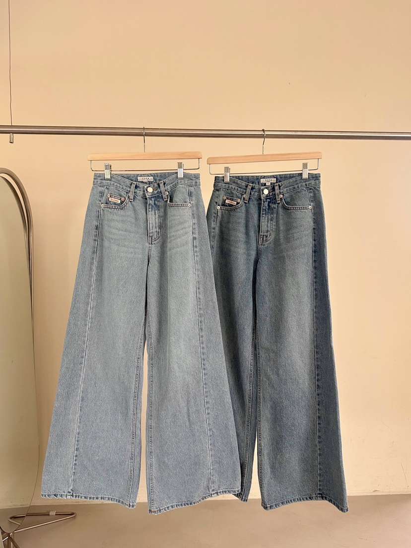 FORMSTUDIO韓國㊣直郵東大門代購女裝新品人氣熱賣牛仔褲喇叭FORMSTUDIO牛仔褲