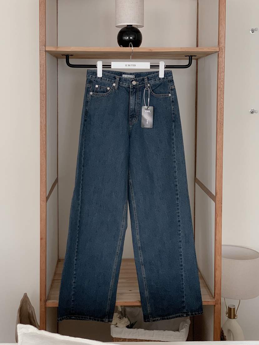 LE BUTTER韓國直郵㊣女裝新品25春夏職業時尚推薦人氣牛仔褲LE BUTTER牛仔褲