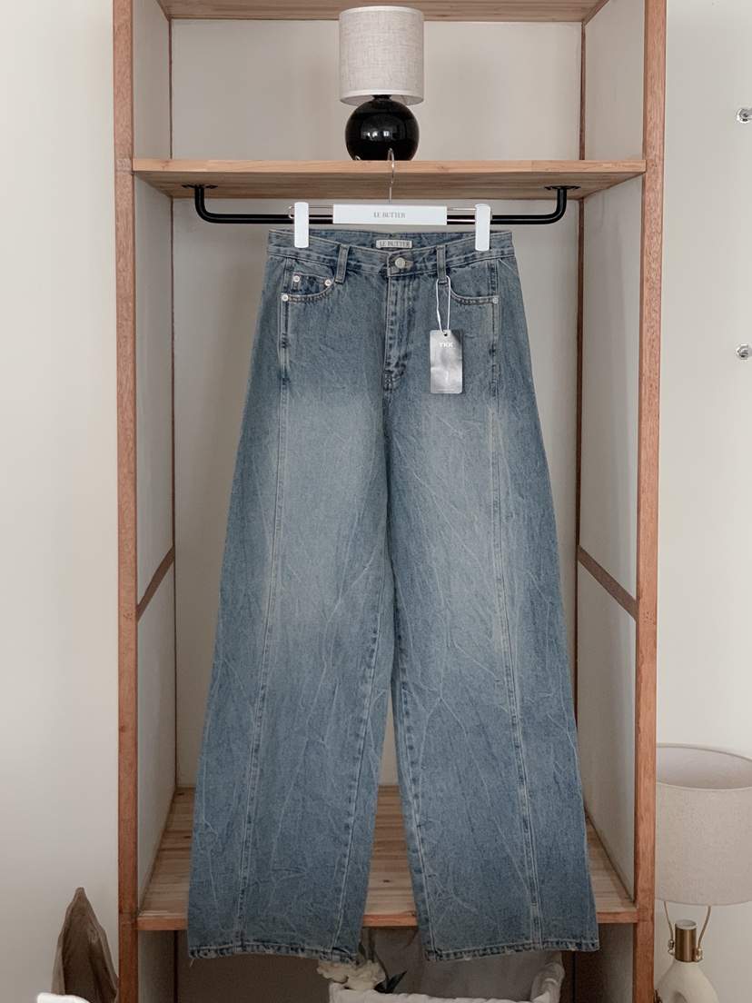 LE BUTTER韓國㊣直郵東大門代購女裝新品25春夏時尚牛仔褲LE BUTTER牛仔褲