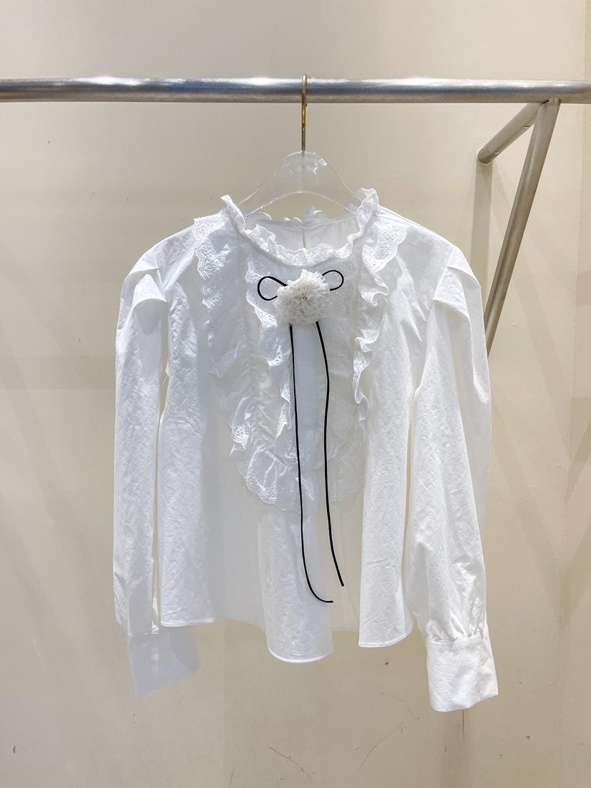 81 MARKET-L韓國直郵女裝新品真品25春夏職業時尚襯衫蕾絲衫81 MARKET-L襯衫/蕾絲衫