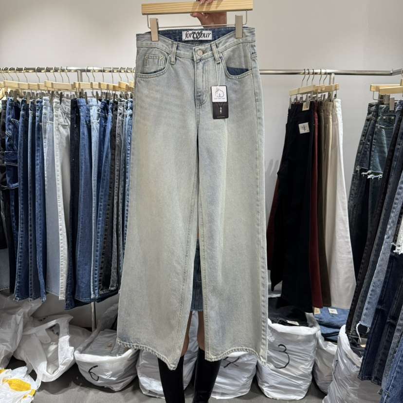 L'ETOILE韓國代購女裝新品熱賣25春夏休閑職業推薦時尚牛仔褲L'ETOILE牛仔褲