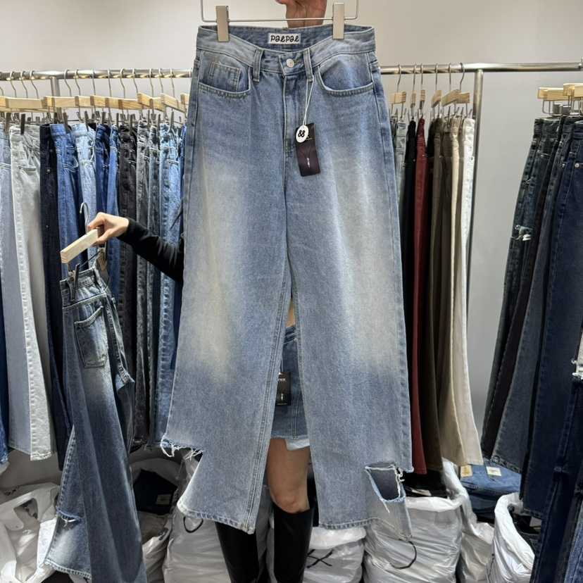 L'ETOILE東大門實拍女裝新品真品25春夏職業休閑熱賣牛仔褲L'ETOILE牛仔褲