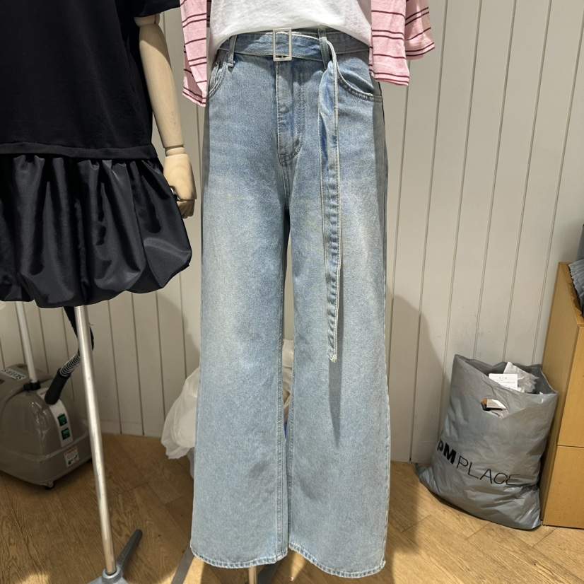 GRADE韓國直郵女裝新款熱賣真品推薦人氣職業25春夏牛仔褲含腰帶GRADE牛仔褲