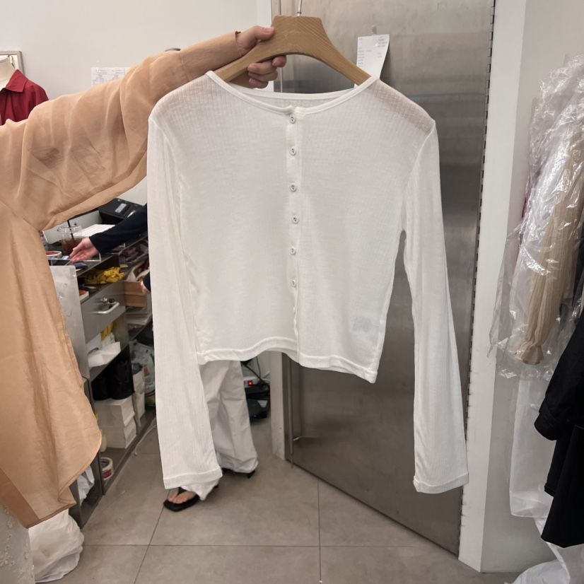 MOIBLE韓國直郵女裝新品時尚真品休閑推薦25春夏長袖T恤柔軟MOIBLE長袖T恤