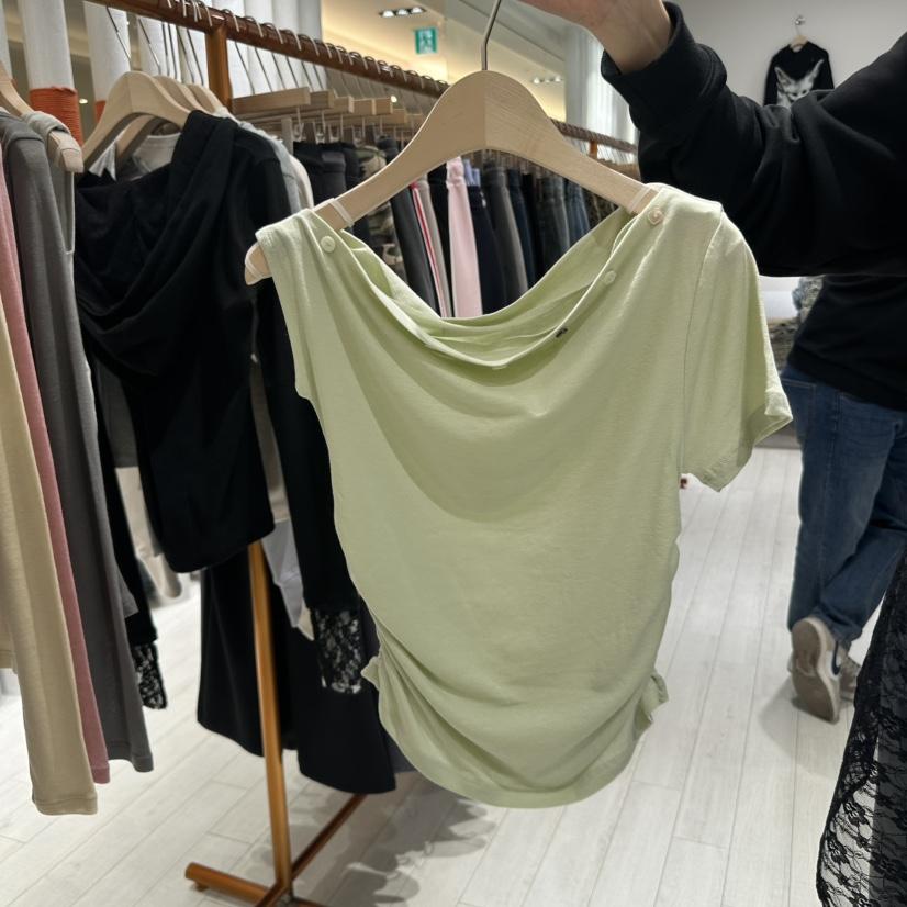 GRAYMELLOW東大門代購女裝新款休閑25春夏職業熱賣真品時尚T恤GRAYMELLOWT恤