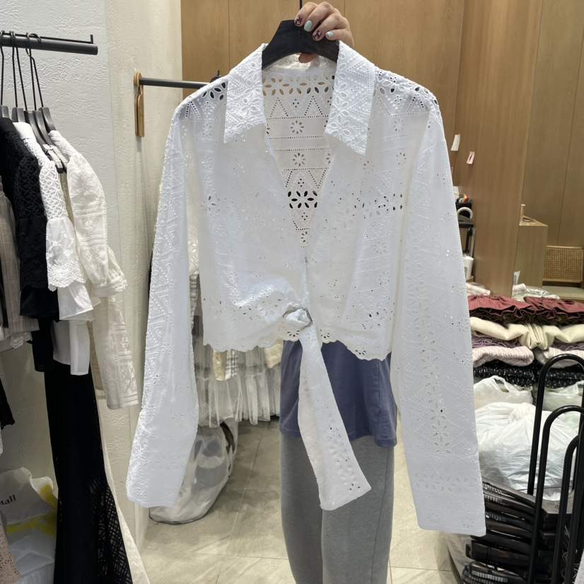 TRIPLE SEVEN韓國代購女裝新款25春夏時尚真品推薦襯衫蕾絲衫TRIPLE SEVEN襯衫/蕾絲衫