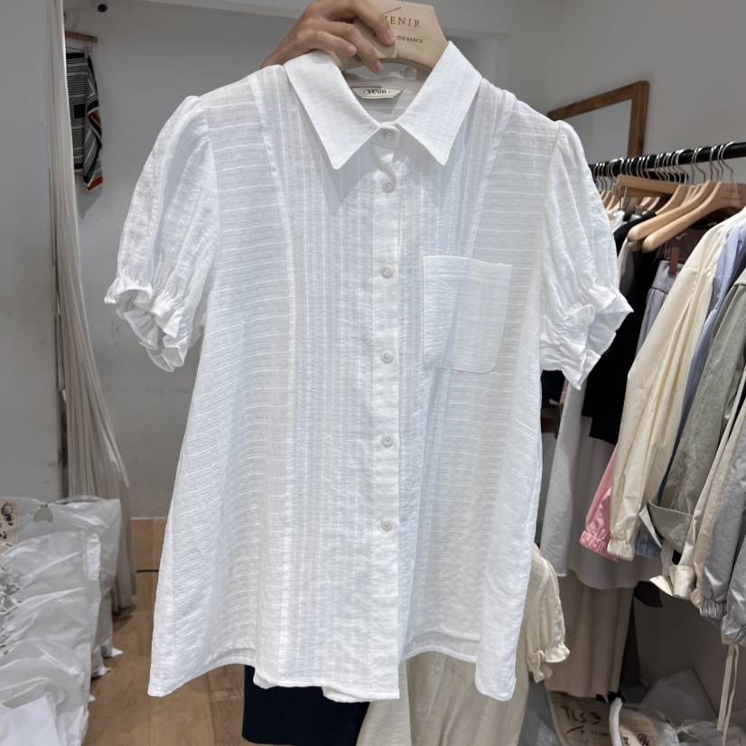 VENIR-a東大門實拍女士新款真品熱賣25春夏人氣襯衫蕾絲衫VENIR-a襯衫/蕾絲衫