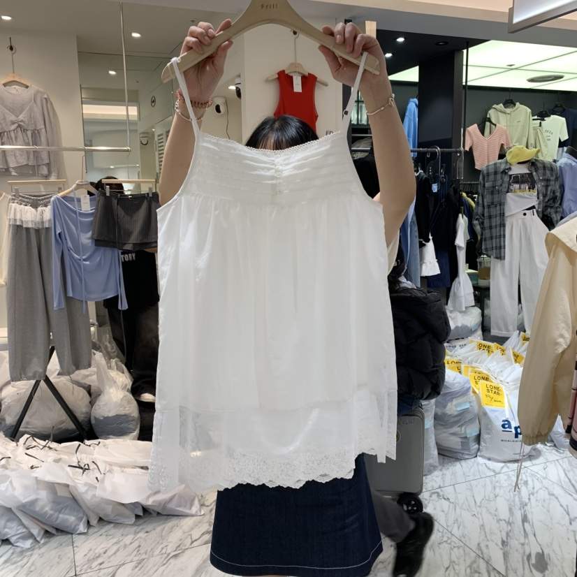 FRILL東大門實拍女裝新款熱賣25春夏推薦職業真品休閑吊帶背心FRILL吊帶/背心