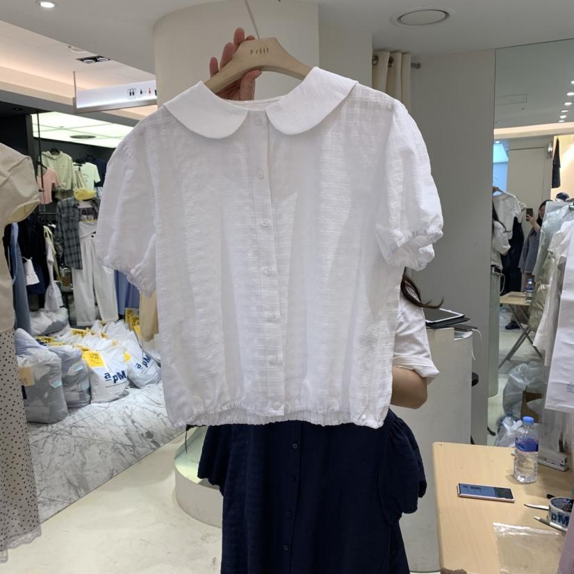 FRILL韓國代購女士新款人氣時尚職業休閑熱賣25春夏襯衫蕾絲衫FRILL襯衫/蕾絲衫