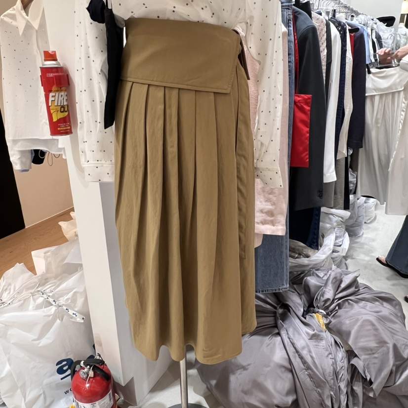 THE REST韓國直郵女裝新品職業熱賣人氣休閑半身裙中短裙褶皺THE REST/UNNOEUD半身裙/中短裙