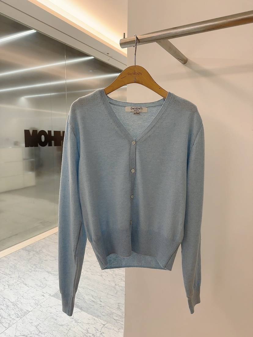 DE VENTI韓國直郵女士新品25春夏熱賣職業休閑針織衫羊絨開衫DE VENTI針織衫