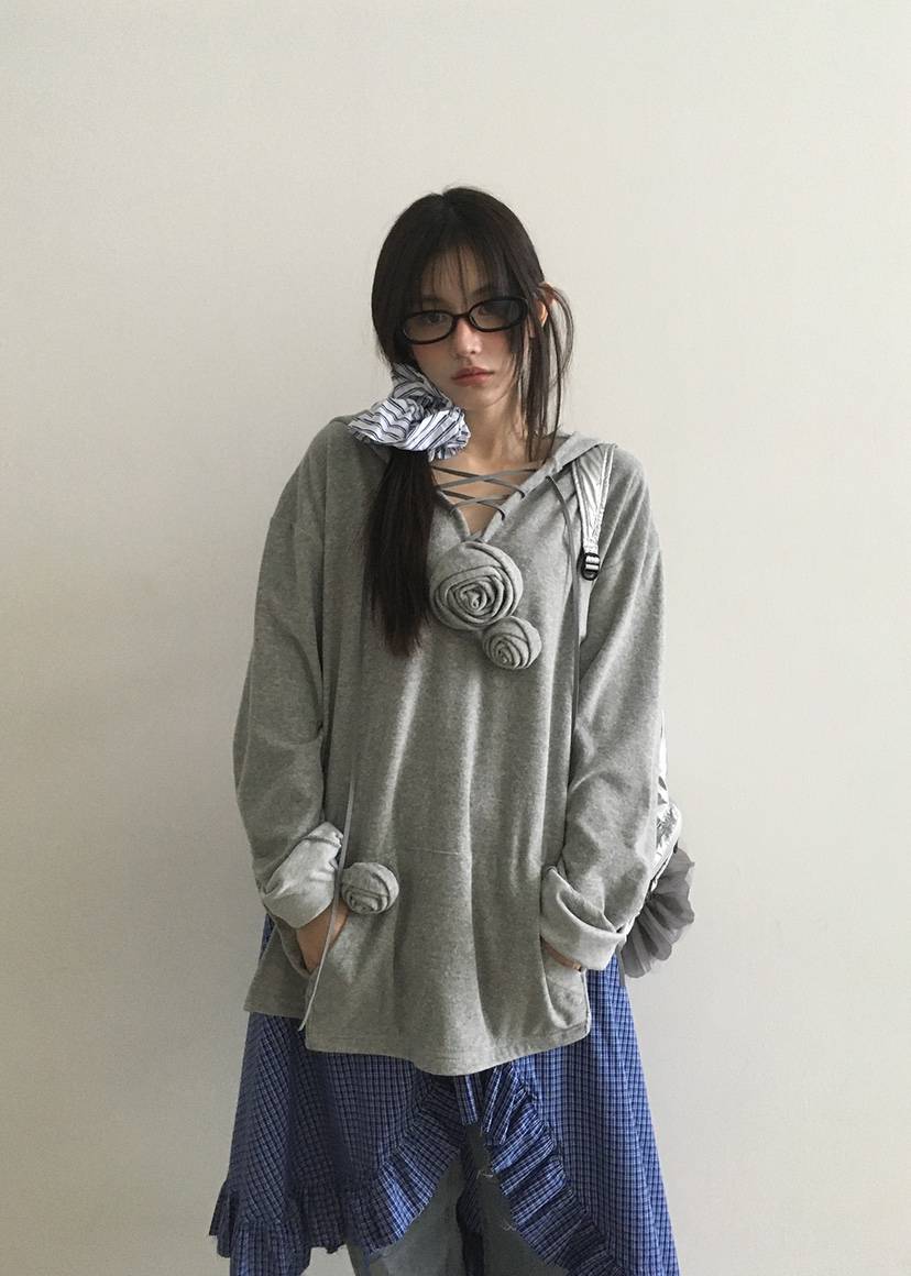 CLODE韓國直郵㊣女裝新款時尚職業熱賣人氣25春夏推薦休閑衛衣CLODE衛衣