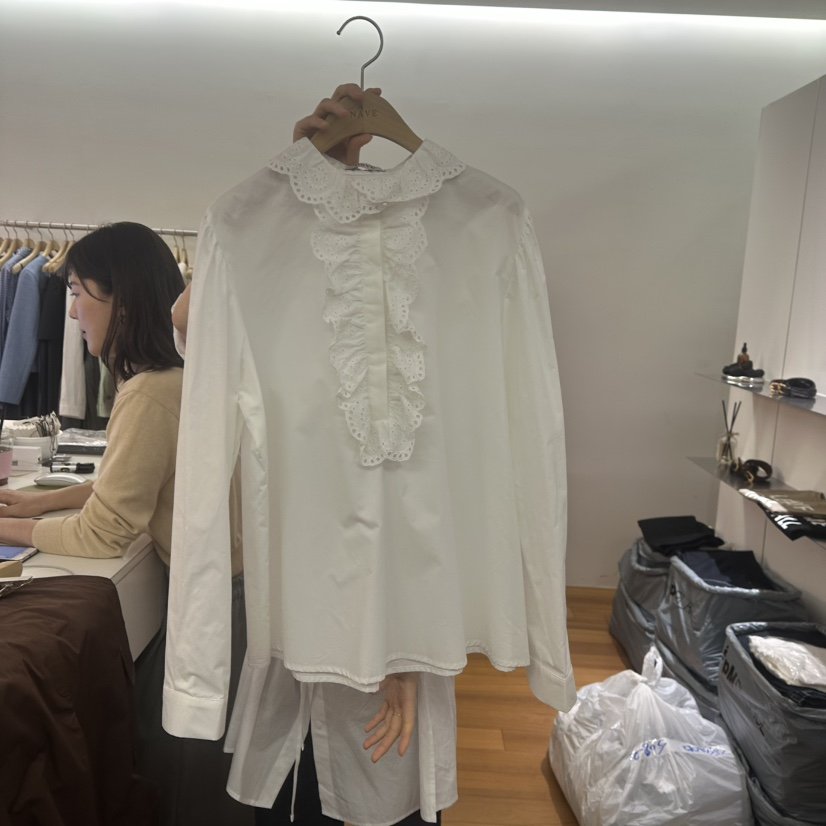 NAVE直郵韓國代購㊣女裝新品25春夏推薦時尚人氣襯衫蕾絲衫NAVE襯衫/蕾絲衫