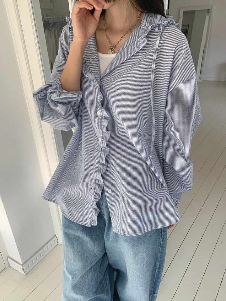 空東大門直郵女裝新品休閑熱賣時尚人氣真品推薦襯衫蕾絲衫4LEAF襯衫/蕾絲衫