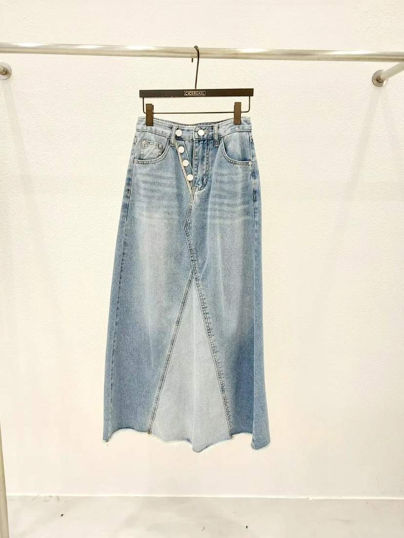 CORAL韓國代購女士新品推薦25春夏熱賣職業真品人氣休閑長裙CORAL長裙