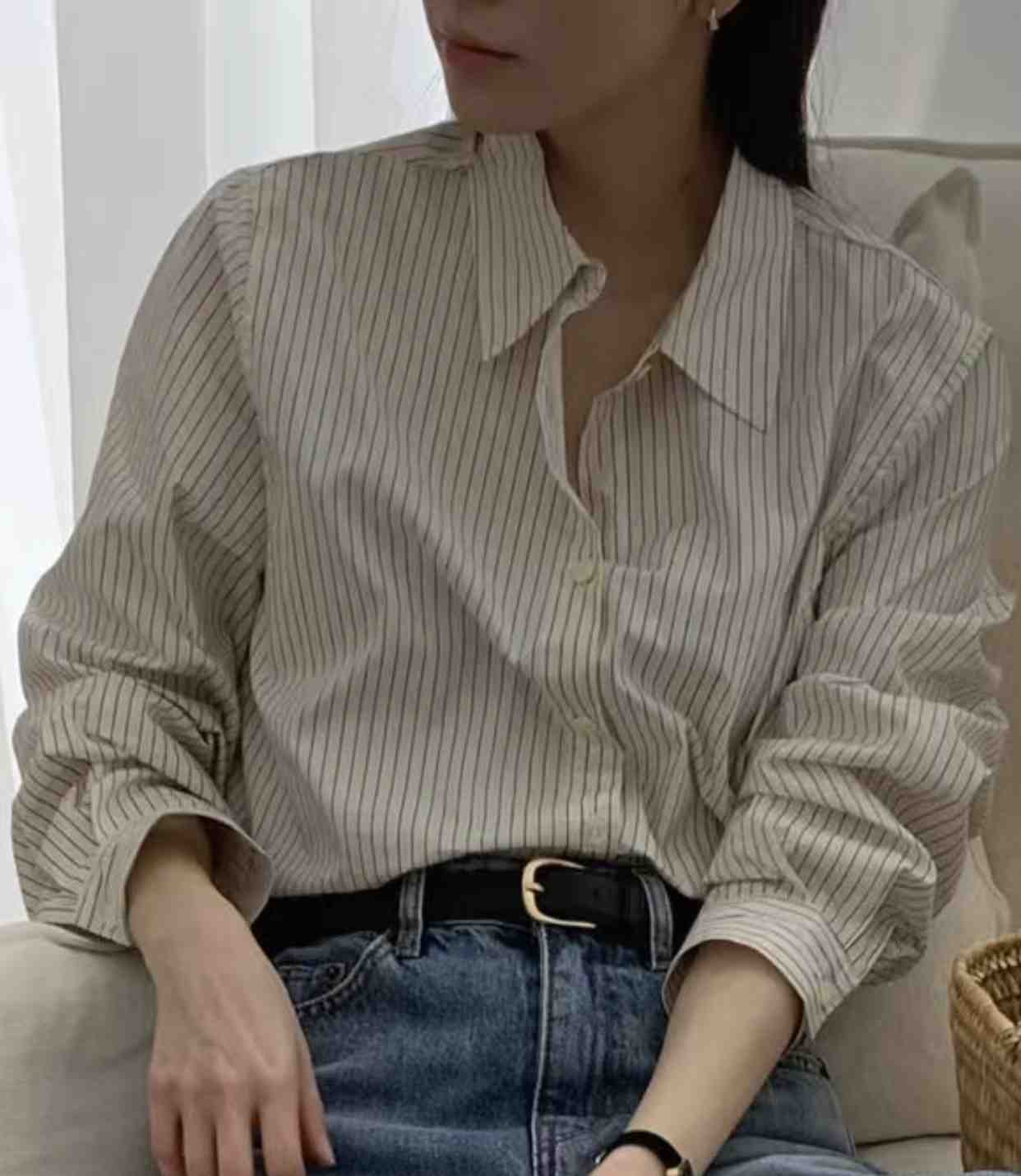 MOOD BEIGE東大門直郵女裝新品職業人氣25春夏真品襯衫蕾絲衫MOOD BEIGE襯衫/蕾絲衫