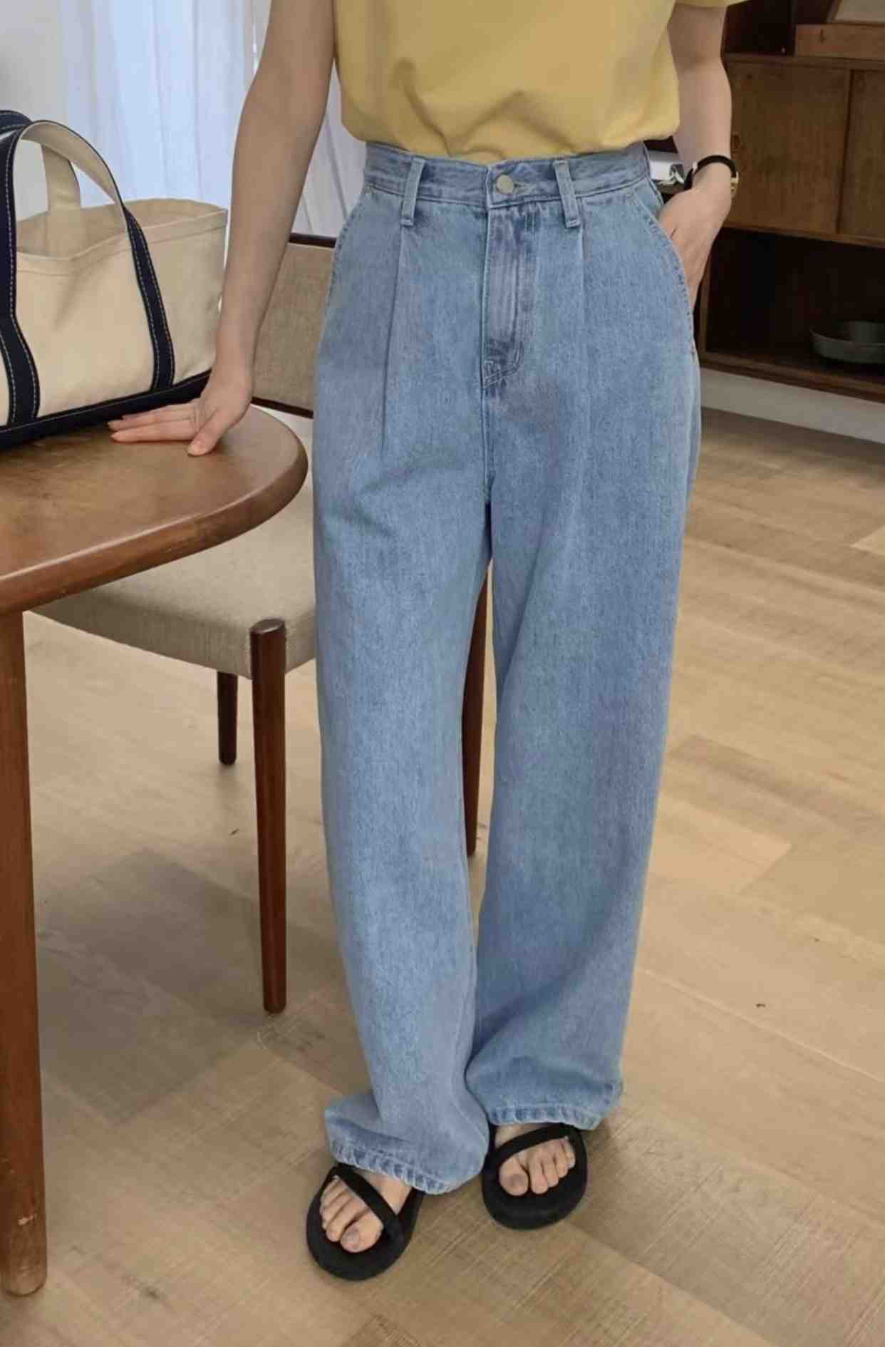 MOOD BEIGE韓國代購女裝新品時尚推薦熱賣25春夏人氣牛仔褲MOOD BEIGE牛仔褲