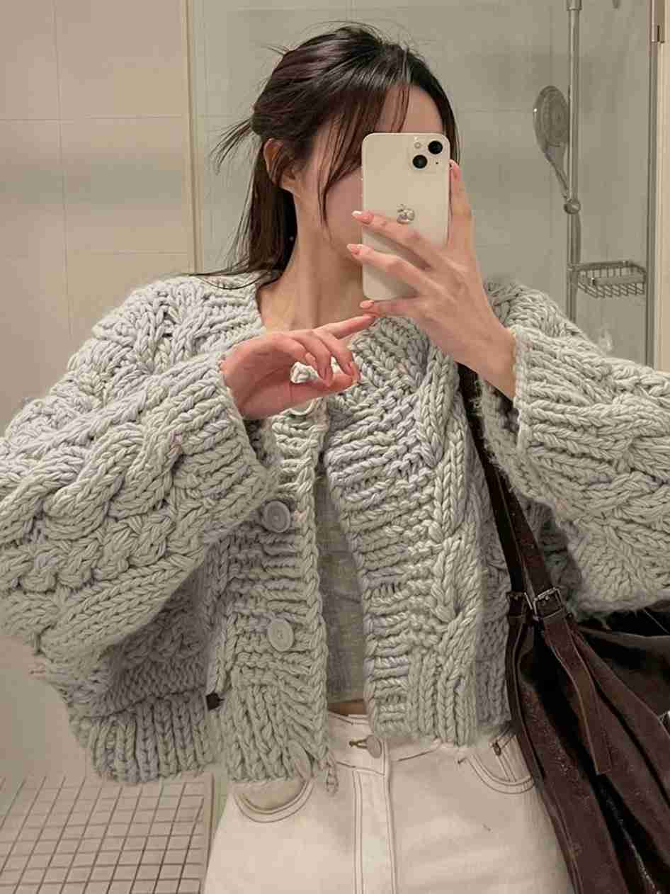 DEAR GRAY東大門直郵女士新品25春夏休閑時尚針織衫手工開衫DEAR GRAY針織衫