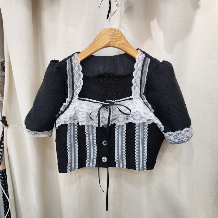火Ⅱ-화투-T東大門實拍女士新品時尚休閑熱賣推薦襯衫蕾絲衫火Ⅱ襯衫/蕾絲衫
