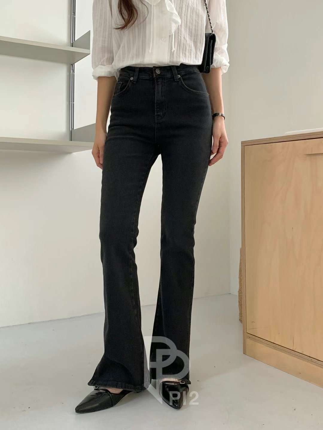 PI2韓國直郵㊣女裝新品休閑職業推薦時尚人氣熱賣25春夏牛仔褲Pi2牛仔褲