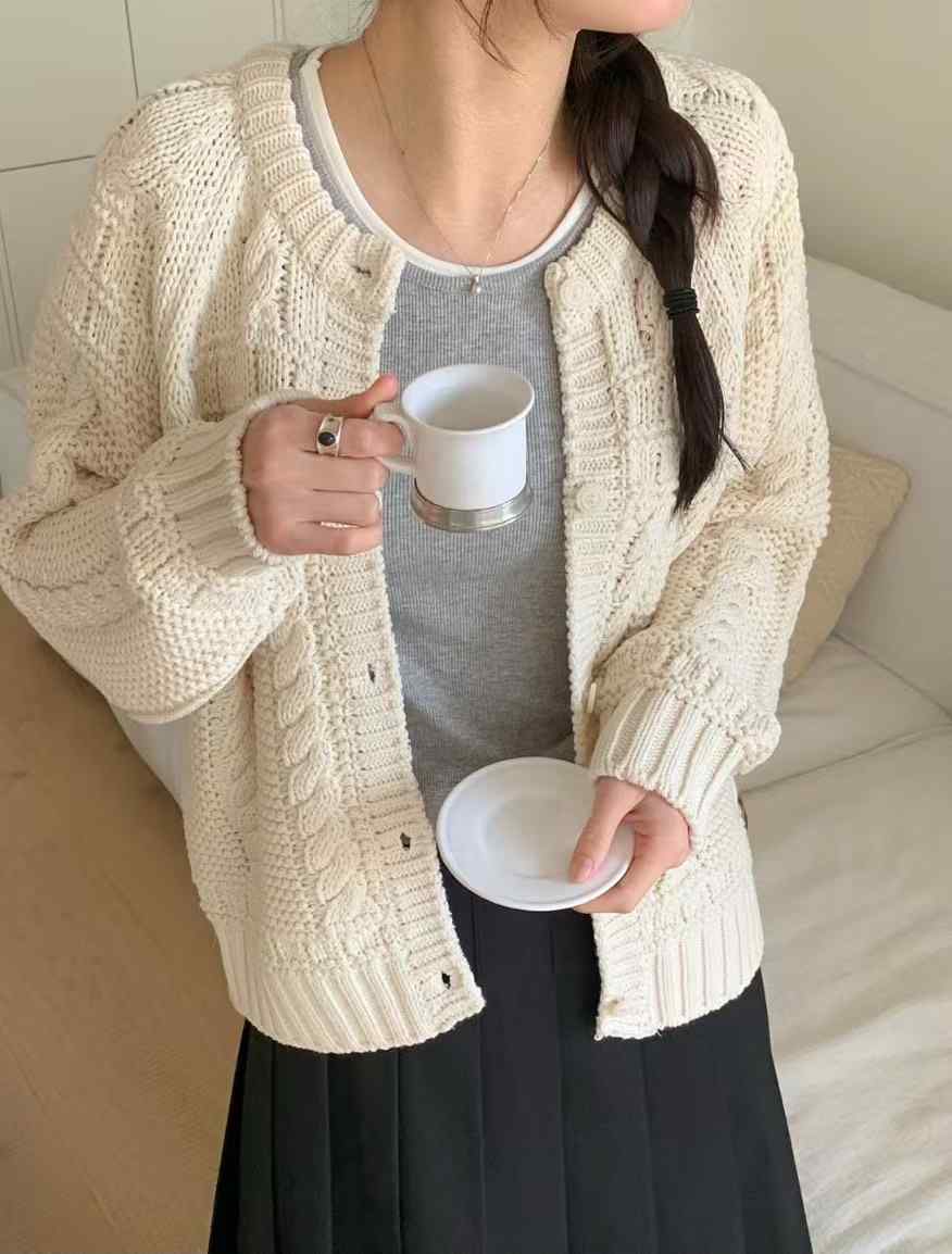 SIGNATURE直郵韓國代購㊣女裝新品人氣休閑時尚熱賣針織衫開衫SIGNATURE針織衫