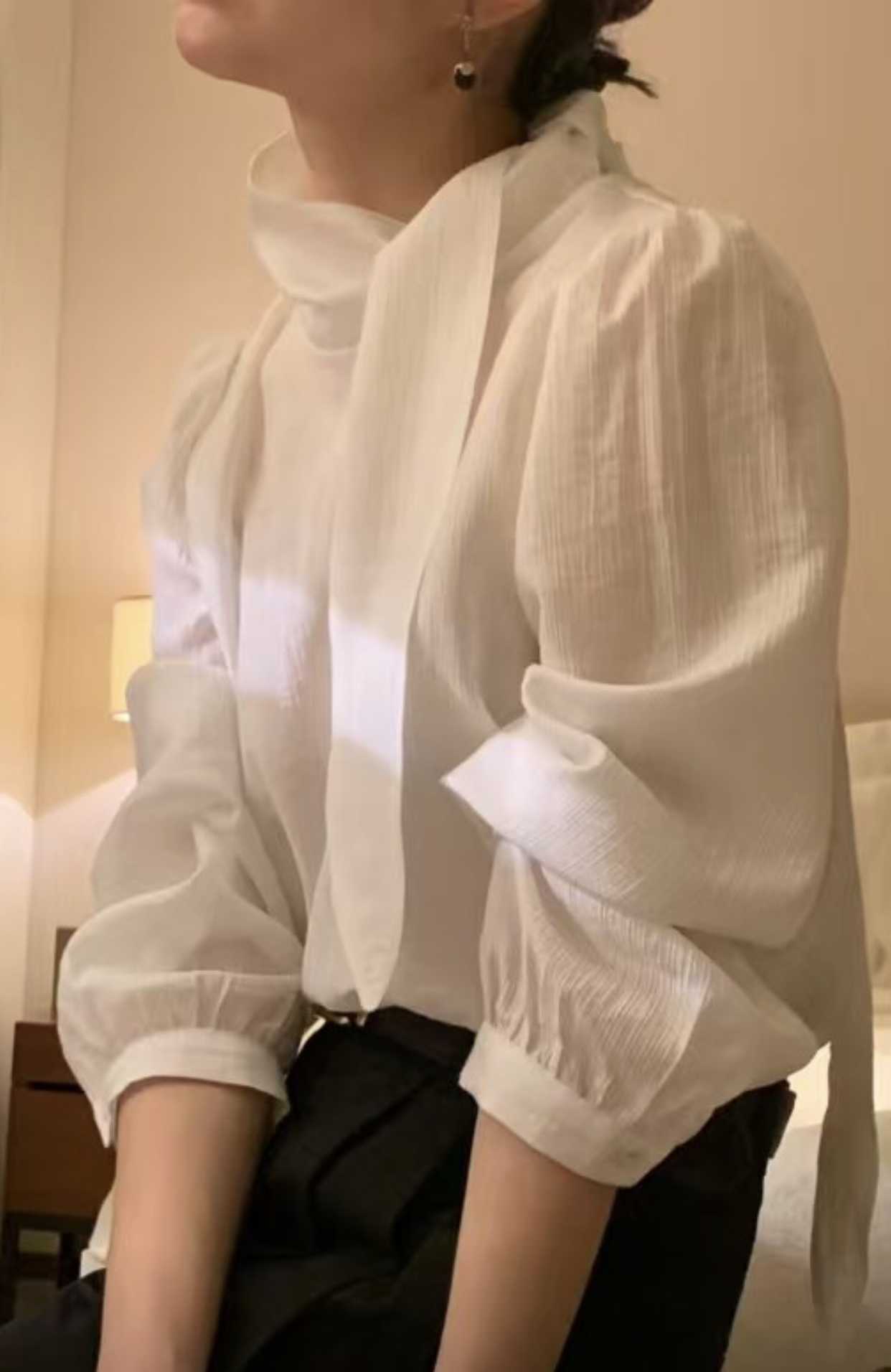 SIGNATURE直郵韓國代購㊣女裝新品時尚人氣熱賣職業襯衫蕾絲衫SIGNATURE襯衫/蕾絲衫