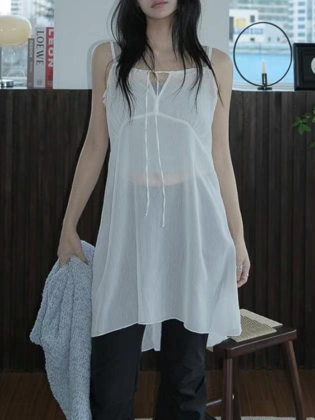 MYCABINET韓國直郵㊣東大門實拍女裝新品25春夏休閑連衣裙透明MYCABINET連衣裙