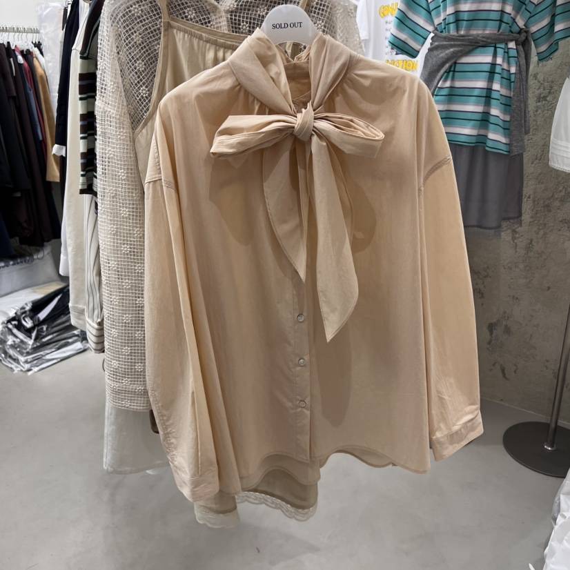 SOLD OUT韓國直郵女士新款真品休閑時尚推薦25春夏襯衫蕾絲衫SOLD OUT襯衫/蕾絲衫