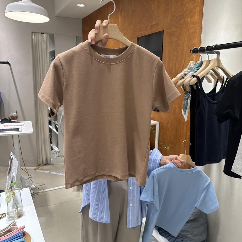 BOUTIQUE SEOUL-P韓國直郵女士新品時尚休閑職業25春夏T恤But ton/BOUTIQUE SEOULT恤