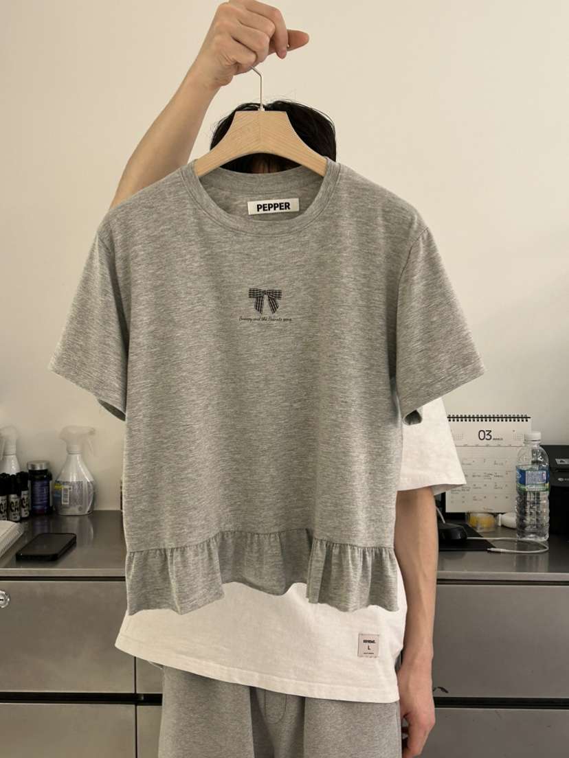 PEPPER-L韓國直郵㊣東大門實拍女裝新品熱賣休閑時尚25春夏T恤PEPPERT恤