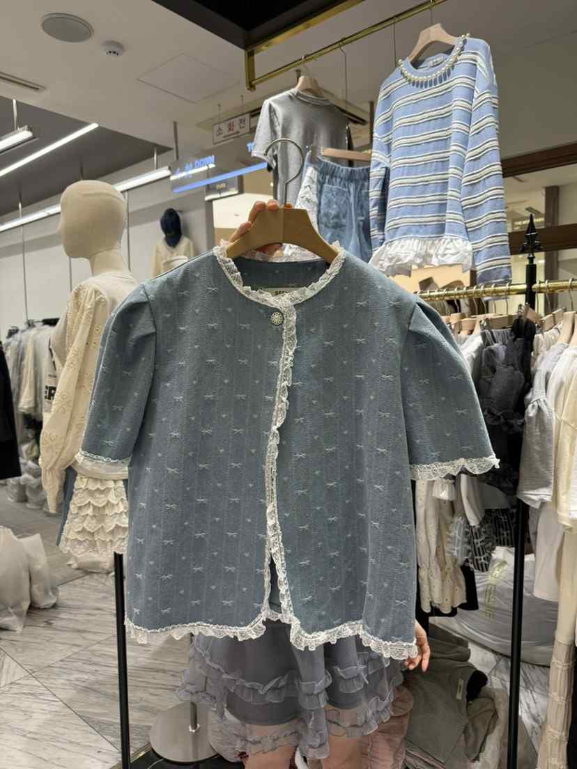 BE&amp;BE韓國直郵㊣女裝新品時尚25春夏休閑熱賣夾克蝴蝶結BE&be夾克