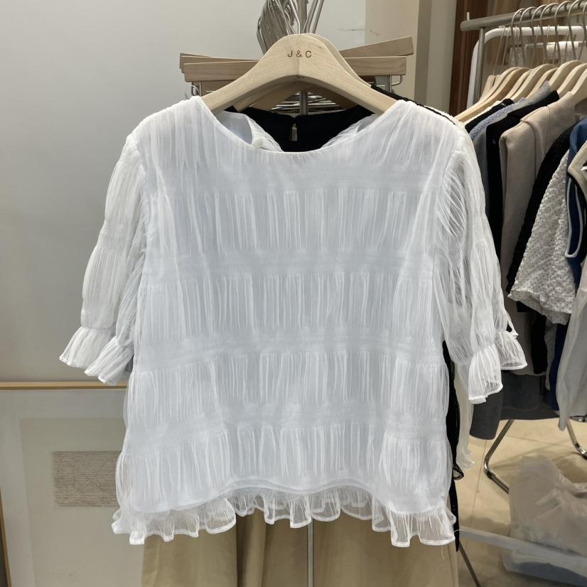 J&amp;C韓國直郵㊣女裝新品職業休閑人氣25春夏襯衫蕾絲衫J&C/J.BLANC襯衫/蕾絲衫