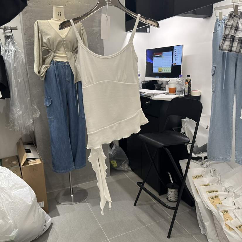 COME OPEN韓國㊣直郵東大門代購女裝新品25春夏休閑吊帶背心COME OPEN吊帶/背心