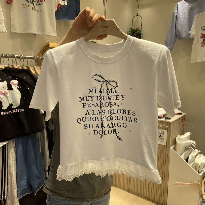 UNDERSTAR_VINTAGE直郵韓國代購㊣女裝新品熱賣25春夏推薦T恤UNDERSTAR_VINTAGET恤