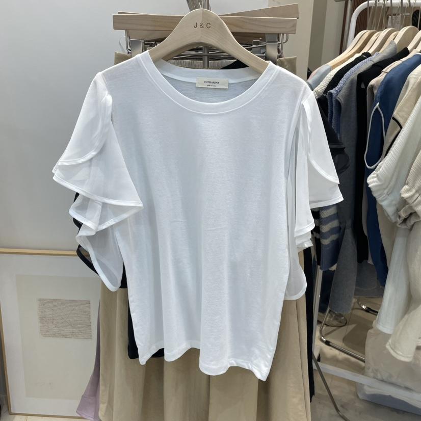 J&amp;C韓國直郵㊣東大門實拍女裝新款休閑25春夏職業時尚T恤J&C/J.BLANCT恤