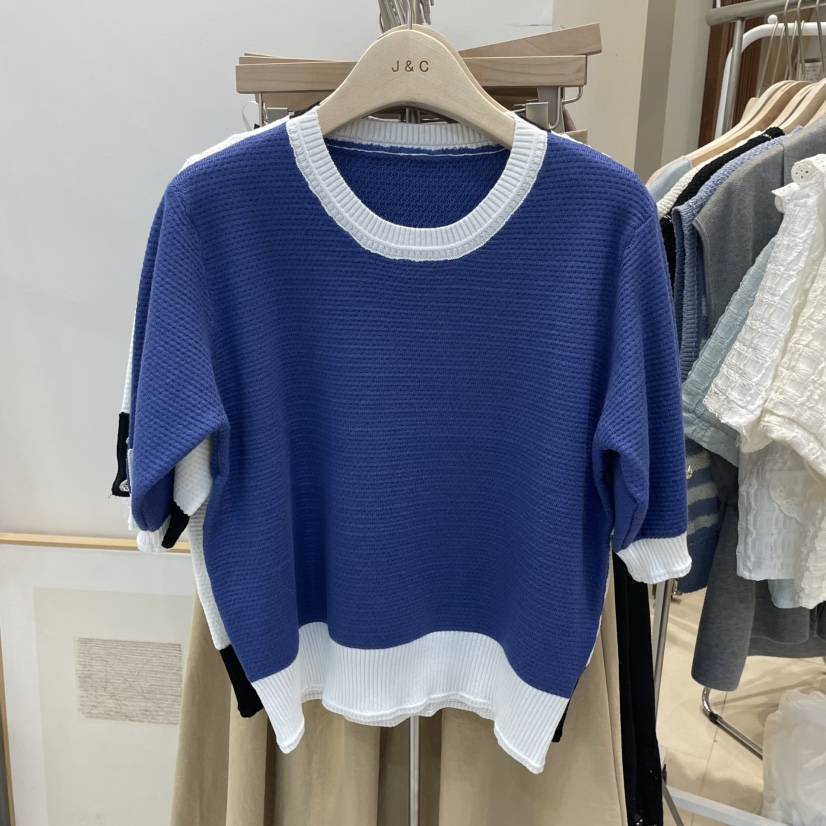 J&amp;C韓國直郵㊣女裝新品人氣時尚職業推薦熱賣25春夏T恤J&C/J.BLANCT恤