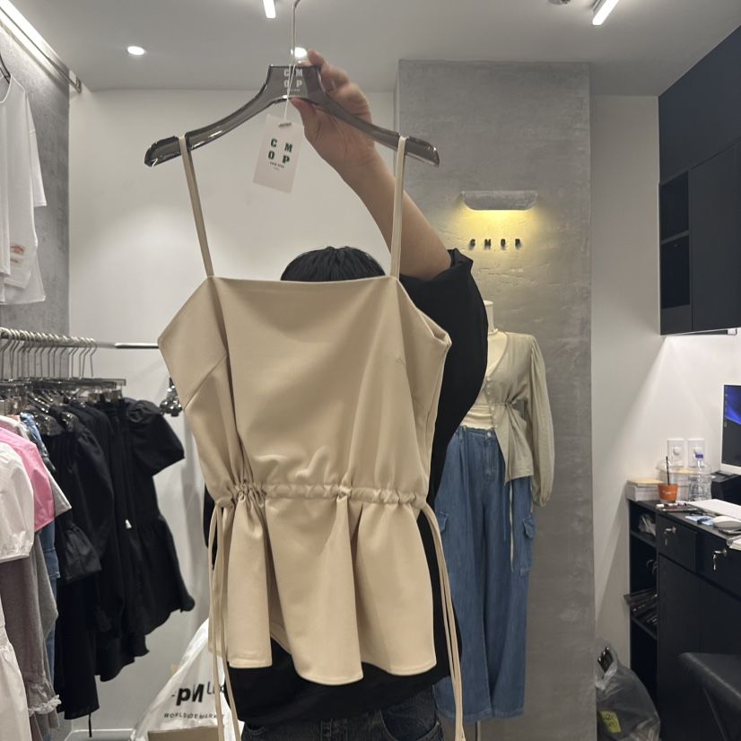 COME OPEN韓國直郵㊣女裝新品人氣時尚25春夏吊帶背心喇叭緊身COME OPEN吊帶/背心