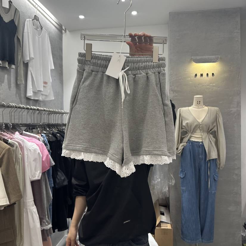 COME OPEN韓國㊣直郵東大門代購女裝新品人氣25春夏短褲蕾絲COME OPEN短褲