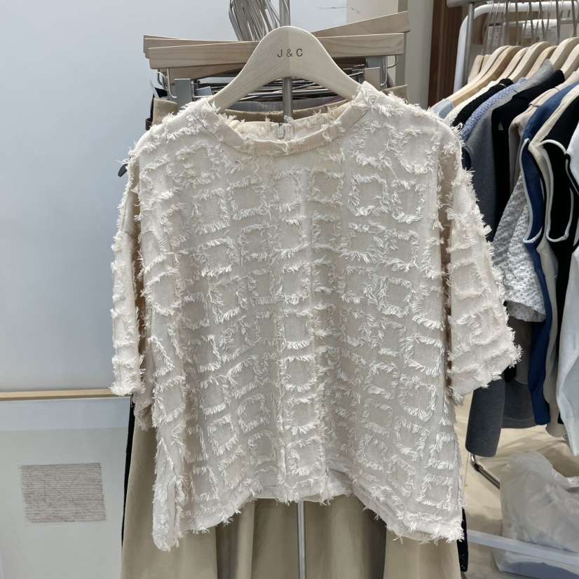J&amp;C韓國直郵㊣女裝新品25春夏休閑熱賣職業推薦人氣T恤J&C/J.BLANCT恤