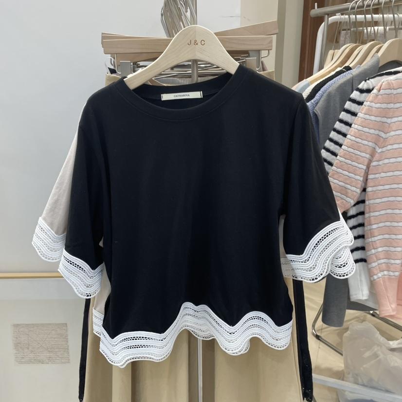 J&amp;C韓國㊣直郵東大門代購女裝新款職業熱賣推薦休閑T恤J&C/J.BLANCT恤