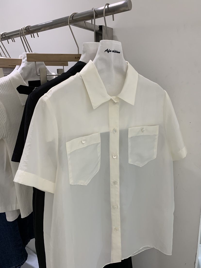 A Flan韓國㊣直郵東大門代購女裝新品人氣職業時尚襯衫蕾絲衫AFN/A Flan襯衫/蕾絲衫