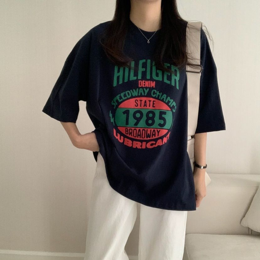 HELLO JINI韓國直郵㊣東大門實拍女裝新款時尚25春夏休閑T恤HELLO JINIT恤