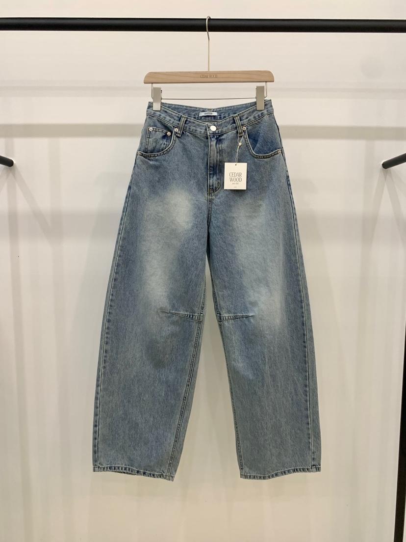 CEDARWOOD韓國直郵㊣東大門實拍女裝新品時尚休閑職業牛仔褲CEDARWOOD牛仔褲