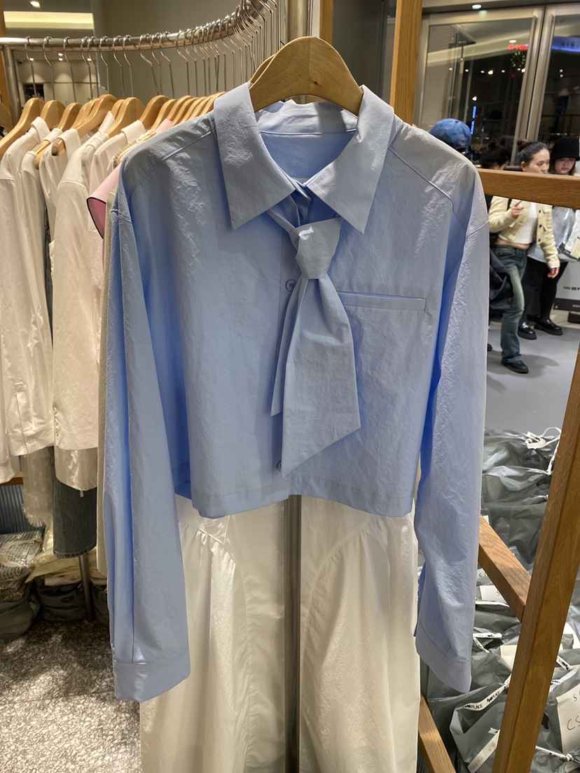 SOF韓國直郵㊣東大門實拍女裝新品25春夏熱賣襯衫蕾絲衫含領帶SOF襯衫/蕾絲衫